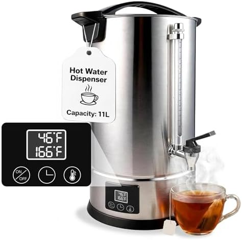 11L (45 Cups) Hot Water Dispenser Urn, Commercial Hot Water Boiler by GKFF