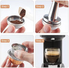 Refillable Coffee Capsule Reusable Stainless Steel Capsule Filter with Pod(Chocolate) - Image 2