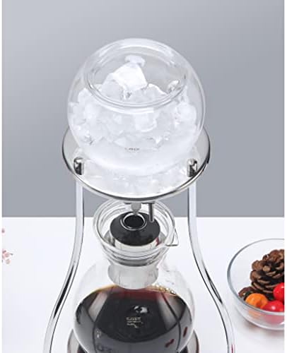 JITEM Cafetera Ice Cold Dripper Coffee and Tea Maker Dripper Brewer Maker with Adjustable Water Flow Stainless Steel Filter Glass Carafe for Coffee or Tea - Image 4