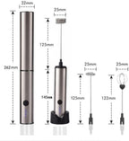 Handheld Electric Milk Frother, 3 Speed Stainless Steel Foam Maker, USB Rechargeable with Charging Base, 2 Whisks, LED Battery Indicator - for Coffee, Latte, Cappuccino, Hot Chocolate - Image 2