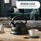 Whistling Tea Kettle, 2.2qt Stainless Steel Stove Top Kettle with Cool-Touch Handle, Durable, Fast Boil Tea Pot for Gas or Electric Stove - Image 2