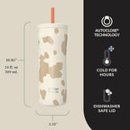 Contigo Streeterville 2.0 Insulated Stainless Steel Travel Tumbler with Flex Straw and AUTOCLOSE Lid, Reusable Iced Coffee Cup, 24oz, Oatlmilk - Image 3