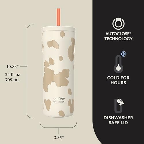 Contigo Streeterville 2.0 Insulated Stainless Steel Travel Tumbler with Flex Straw and AUTOCLOSE Lid, Reusable Iced Coffee Cup, 24oz, Oatlmilk - Image 3