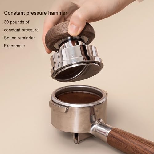 4-piece Espresso Tamper Set, 58mm Self-leveling Distributor, Wdt Tool, Calibrated Coffee Tamper, Magnetic Holder And Triangular Silicone Mat, For Espresso Portafilters White - Image 6