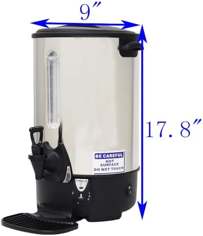 9.7L/10.3QT Hot Water Dispenser Commercial Electric Hot Water Bucket 1500W Fast Boiling with Temperature Control Electric Kettle for Office Restaurant Tea Shop & Event Venues 110V - Image 4