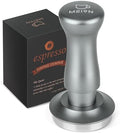 MEION 51mm Espresso Tamper, Calibrated Dual Spring Loaded Coffee Tamper Fits Delonghi CASABREWS and Atatix 51mm Espresso Machines, Stainless Steel Base with Aluminum Storage Pad by MEIONESPRESSOTOOLS