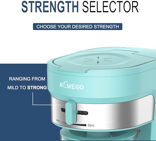 AEMEGO Iced Tea Maker, Brewing System with 2.5-quart Glass Pitcher, sliding strength selector, Stainless Steel Decoration, Reusable Filter (Green) - Image 3