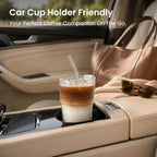 INSETLAN Iced Coffee Cups with Lids and Straws, 13 oz Hobnail Glass Tumbler - Image 6