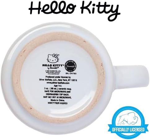 Silver Buffalo Sanrio Hello Kitty Polka Dots, Espresso Cup Stack, 4pk, 3oz - Image 3