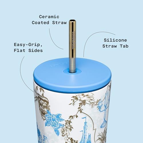 Corkcicle Cold Cup Straw Tumbler, 24 oz, Disney Princess Belle - Image 4