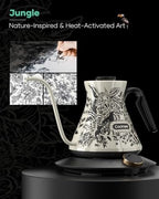 Cocinare Jungle Gooseneck Electric Kettle & Pour Over Coffee Set, ±0.5°F Temperature Control, 1500W 0.6L Kettle, Coffee Dripper, 550 ml / 18.6 oz Server & 2 Tasting Cups - Image 3
