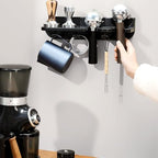 Wall Mounted Coffee Station Organizer Coffee Distributor Tamper 58mm Portafilter Storage Wall Shelf Accessories Organizer Rack for Bar Home Office - Image 7