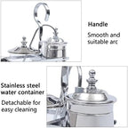 LOYALHEARTDY Vintage Siphon Coffee Maker, Belgian Luxury Syphon Coffee Machine with Royal Family Temperament, Silver Retro Royal Family Balance Siphon Coffee Maker Siphon Brewer Vintage Coffee Pot - Image 5