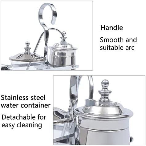 LOYALHEARTDY Vintage Siphon Coffee Maker, Belgian Luxury Syphon Coffee Machine with Royal Family Temperament, Silver Retro Royal Family Balance Siphon Coffee Maker Siphon Brewer Vintage Coffee Pot - Image 5