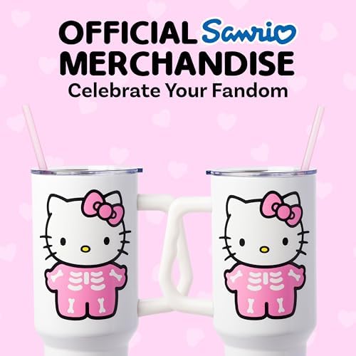 Silver Buffalo Sanrio Hello Kitty Skeleton, Stainless Steel Tumbler, 40oz - Image 5