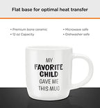 Coffee Mug with Electric Warmer, Gift for Mom or Dad with Heated Base - Great for Coffee Lover Parent, Mothers Day, Birthday, Christmas, My Favorite Child Gave Me This Mug (12oz) Gift Boxed - Image 4