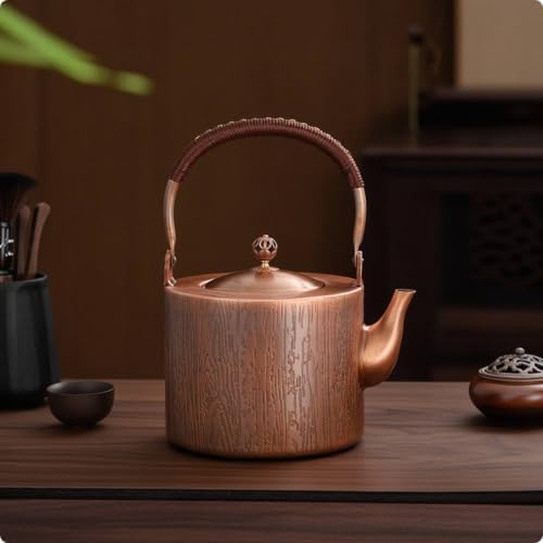 Menolana Copper Heating Vessel Cup Tea Mug Saucer Drinkware Bowl Body Open Top Metal Material Warm Suitable for home entertaining coffee corner shelf decor, Plain - Image 5