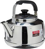Extra Large Size 7.5 Liter Zebra Polished Mirror Finish Stainless Steel Whistling Canister Stovetop Teakettle Tea Kettle Teapot, Gas Electric Induction Compatible - Image 3
