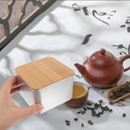 3pcs Bamboo Tea Tin Xmas Tea Canister with Lid for Loose Leaves - Image 3