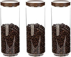 Glass Storage Jars 44 Oz 3 Pack by HOMTOP