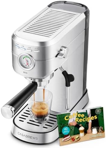 CASABREWS PFAS-Free Espresso Machine with Milk Frother Steam Wand by CASABREWS