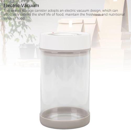 Ejoyous Electric Vacuum Canister, Sealed Glass Jar for Tea Coffee Beans Nuts Storage, with Built in 500mAh Battery, for Home Kitchen (950ml) - Image 6