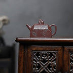 Tea Pots For Loose Tea Household Creative Purple Clay Carved Four-sided Auspicious Beast Teapot Tea Ceremony Tea Art Teapot Tea Infuser Pot - Image 7