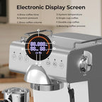Espresso Machine with Milk Frother,20 Bar Semi-Automatic Expresso Coffee Machine for Home,50oz Removable Tank,Hot & Cold Brew,Single & Double Shot Latte Machine - Image 6