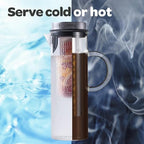 Hydracy Cold Brew Coffee Pitcher,Borosilicate Glass Iced Tea Maker 52oz - Image 3