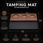 58mm Espresso Tamping Mat Walnut and Leather - Image 3