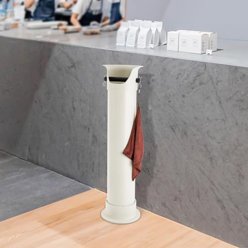 Espresso Grounds Box, Floor Standing Espresso Grind Collection Dump Bin, Commercial Coffee Puck, Coffee Ground Disposal Recycle Trash for Shops Bar Home Office (White) - Image 5
