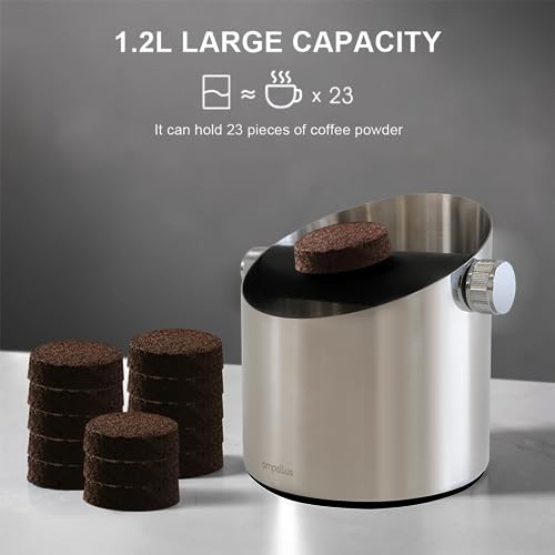 Espresso Knock Box, Stainless Steel Coffee Puck Knock Box(Silver) - Image 2