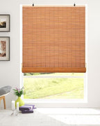 24" W x 72" H Cordless Bamboo Roman Shades for Interior, Brown by Chryeiiu