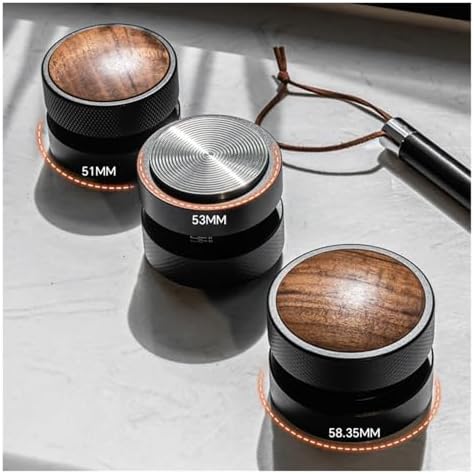 51 53 58.35mm Coffee Tamper Stainless Steel Adjustable Depth Calibrated Gravity Coffee Distributor Professional Barista Tools(51mm Elasticity) - Image 3