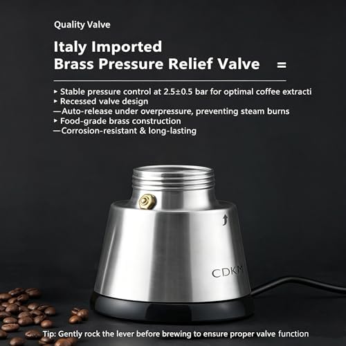 Electric coffee maker,Espresso pot,Stainless steel Moka pot,2/4 cups - Image 6