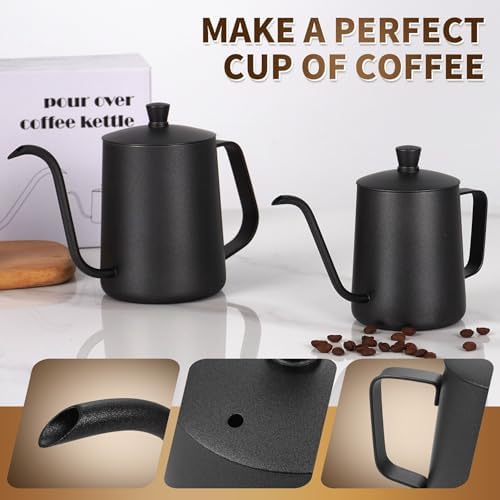 20oz Gooseneck Coffee Kettle, Stainless Steel Pour Over Kettle - Image 5