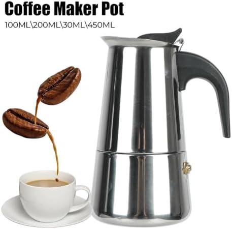 Stainless Steel Moka Pot 2/4/6/9 Cups Stovetop Espresso Maker Italian - Image 4