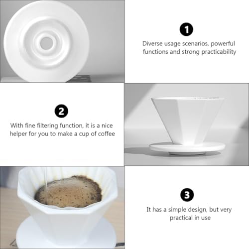 Ceramic Coffee Filter Cup Reusable Manual Dripper White - Image 7