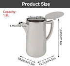 Stainless Steel Pitcher, 60.35oz 1.8 Liter Water Pitcher with Handle - Image 3