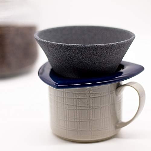 Kofil 1390400201 Standard Ceramic Coffee Filter Dripper with Dedicated Base, Blue - Image 5