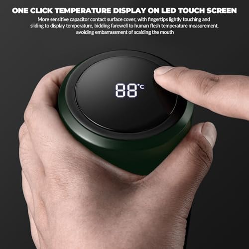 40 oz Smart Water Bottles with Digital Temperature Display Coffee Tea Infuser Bottle LED Thermal Cup Double Walled Vacuum Insulated Stainless Steel Flask Leak Proof Travel Mug Keep Warm (green) - Image 5