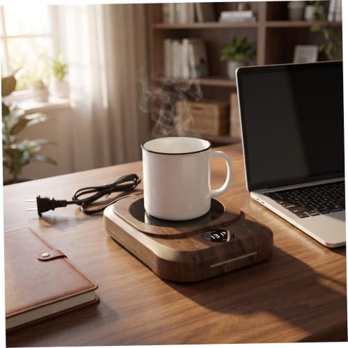 Electric Mug Warmer with Smart Temperature Control and 4 Heat Settings, Oversized Heating Panel and Colorful Ambience Light, Cord, for Coffee and Tea at Home or Desk - Image 5