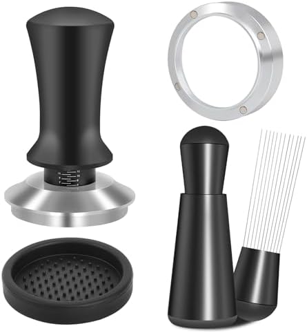 Reoszeank 54mm Espresso Accessories Kit, Tamper, WDT, Dosing Funnel by Reoszeank