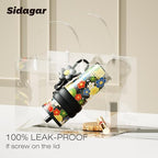 SDGA+ 24 oz Stainless Steel Tumbler with Lid and Straw, Insulated Water Bottle Leak Proof for Hot and Cold, Portable Travel Coffee Mug, Reusable Coffee Cup for Women, Midnight Kimono - Image 3