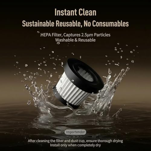 Mini Handheld Coffee Vacuum Cleaner, Rechargeable Portable Desk Vacuum with Powerful Brushless Motor for Cleaning Coffee Grinder Residue and Desktop Home, Deeply Remove Residual Powder - Image 6
