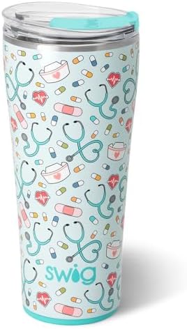 Swig Life 32oz Insulated Tumbler with Lid, Scrub Life by SwigLife