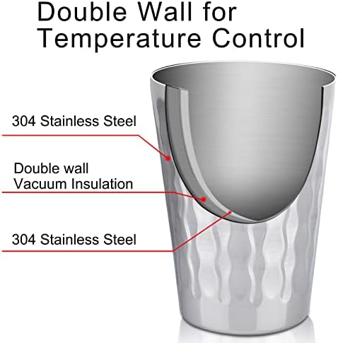 Beasea Stainless Steel Cups 15 oz, 8 Pack Large Stackable Stainless Steel Tumbler Bulk Double Wall Insulated Metal Pint Glasses Tin Cups for Drinking Home Restaurant Office Party Camping - Image 4