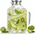 1 Gallon Glass Pitcher Thickened Square Striped Borosilicate Glass by Vekonn