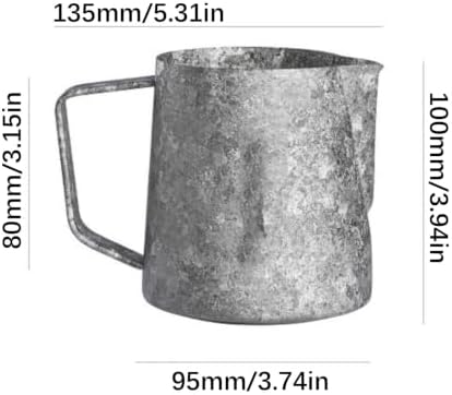 Stainless Steel Milk Frothing Pitcher 20oz/600ml - Espresso Steaming Pitcher for Cappuccino, Latte Art, Coffee Machine Accessories Milk Jugs Frother Cup, Pures Titaniumed - Image 3