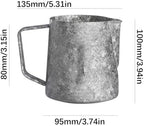 Stainless Steel Milk Frothing Pitcher 20oz/600ml - Espresso Steaming Pitcher for Cappuccino, Latte Art, Coffee Machine Accessories Milk Jugs Frother Cup, Pures Titaniumed - Image 3